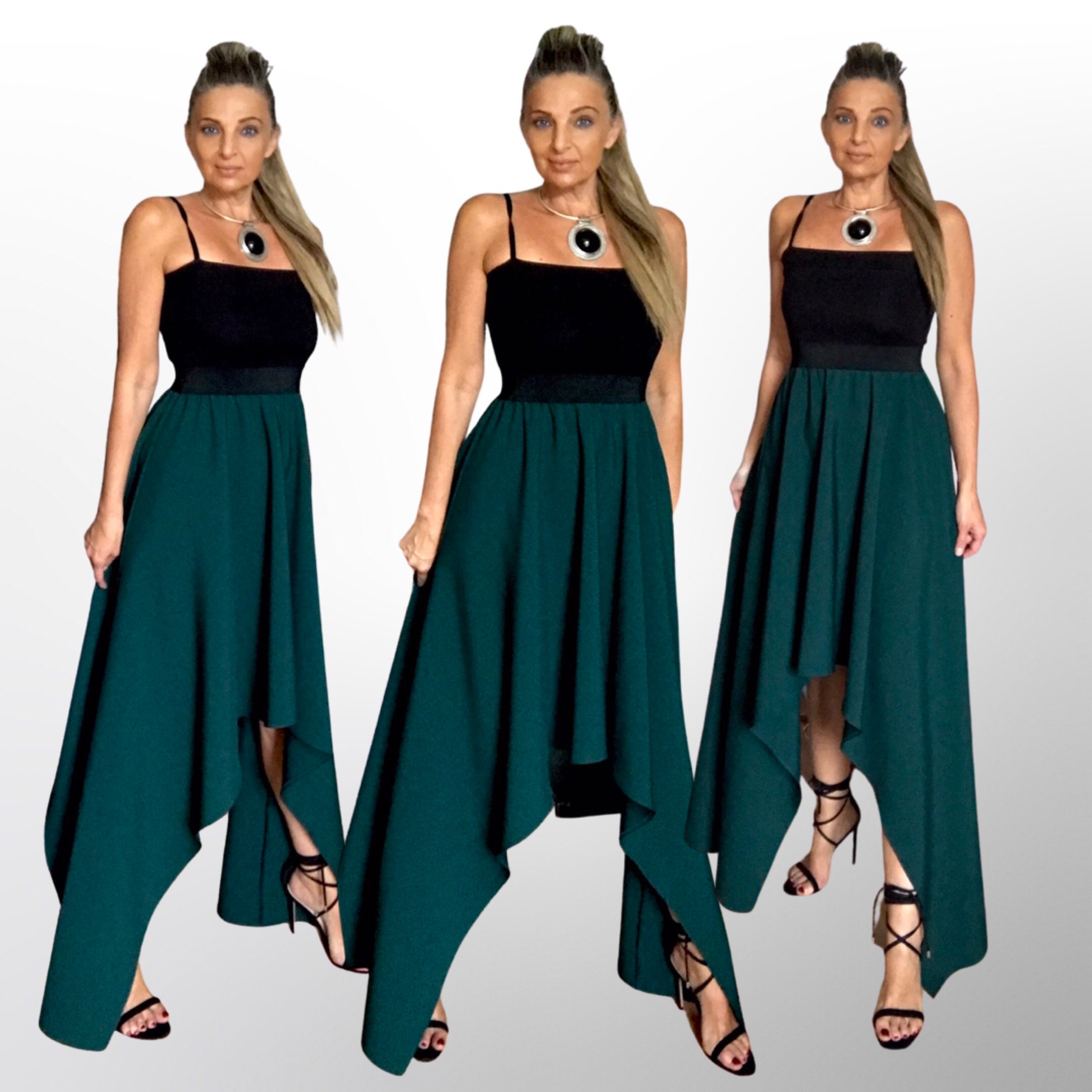 Dlouhé asymetrické šaty BOROS DR-L-AS06